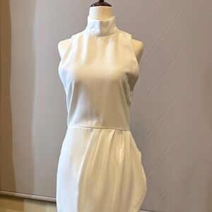 IRO Ivory High-Neck Midi Dress